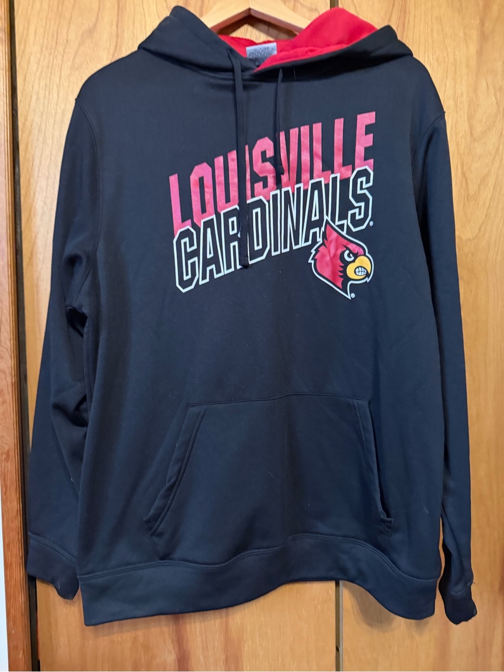 Stadium Athletics Black & Red Louisville Cardinals Crewneck Sweatshirt
